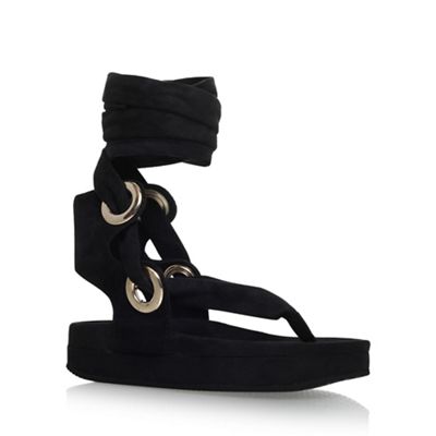 KG Kurt Geiger Black 'Mojo' flat sandals